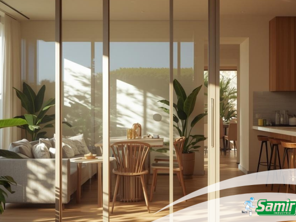 Grâce aux verrières et aux menuiseries à profilés minces de Samir, les espaces restent traversants, lumineux et moins dépendants de l’éclairage artificiel.